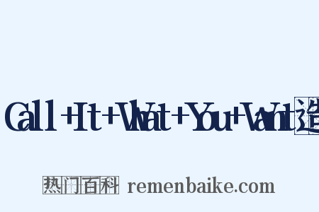 Call+It+What+You+Want造句是什么意思的图片